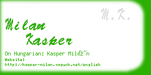milan kasper business card